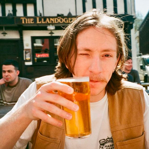 Someone with a pint in Bristol